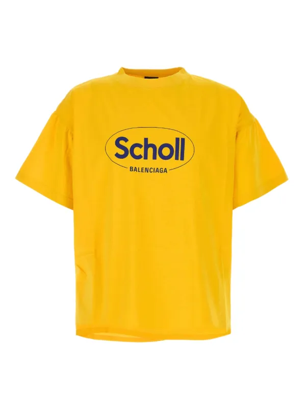Tシャツ・カットソー BALENCIAGA YELLOW COTTON OVERSIZE T-SHIRT Balenciaga - Oversized Printed Cotton-Jersey T-Shirt - Men