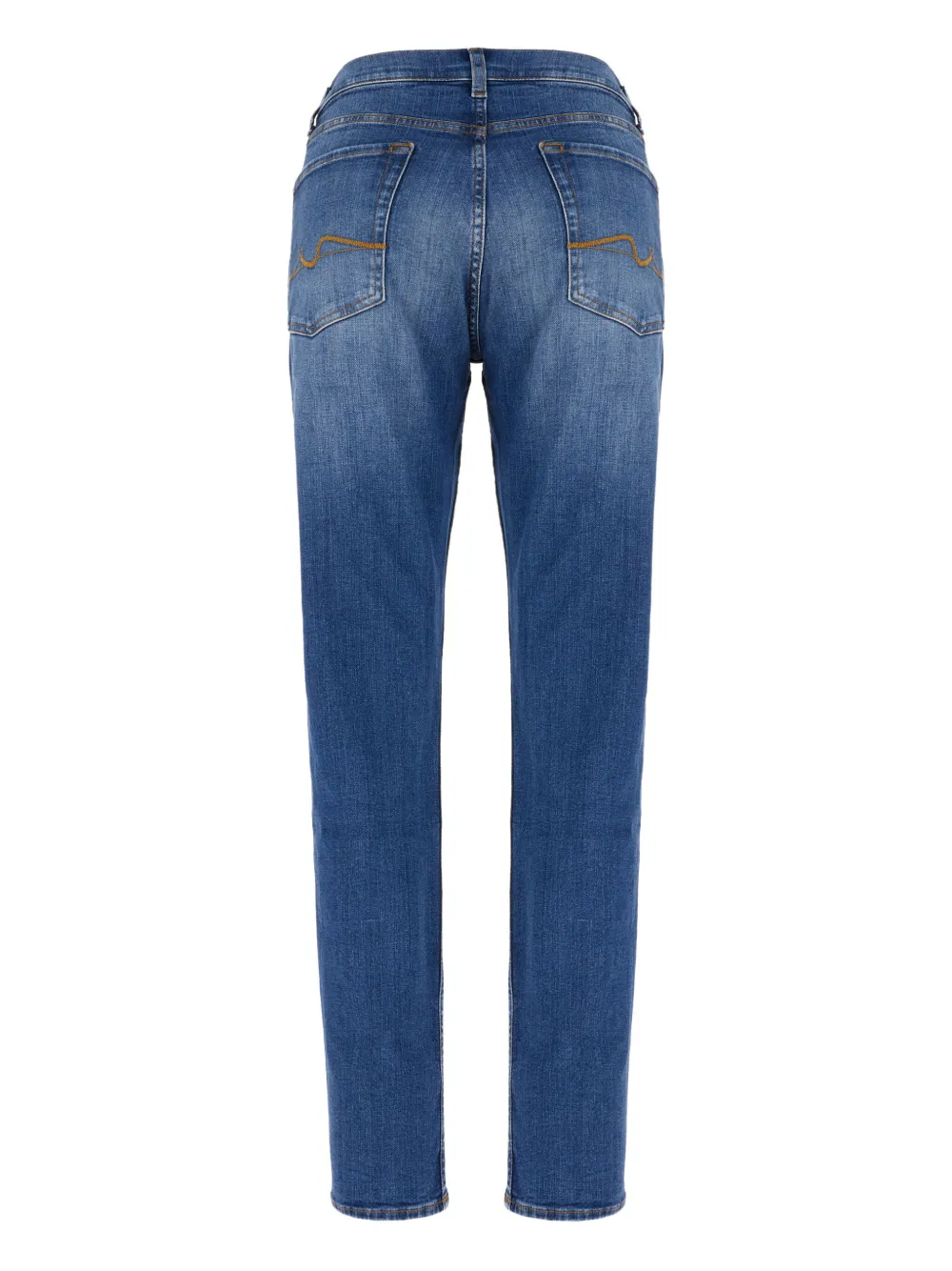 7 For All Mankind Luxe Performance Slimmy jeans met lichte wassing - Blauw
