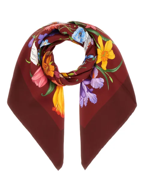 Gucci blommig sidenscarf