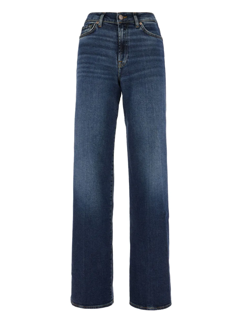 high-waisted jeans