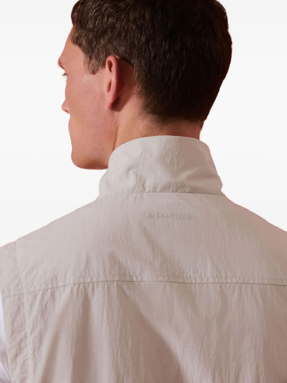 Alphatauri Whirl gilet met cargo zak en rits Beige