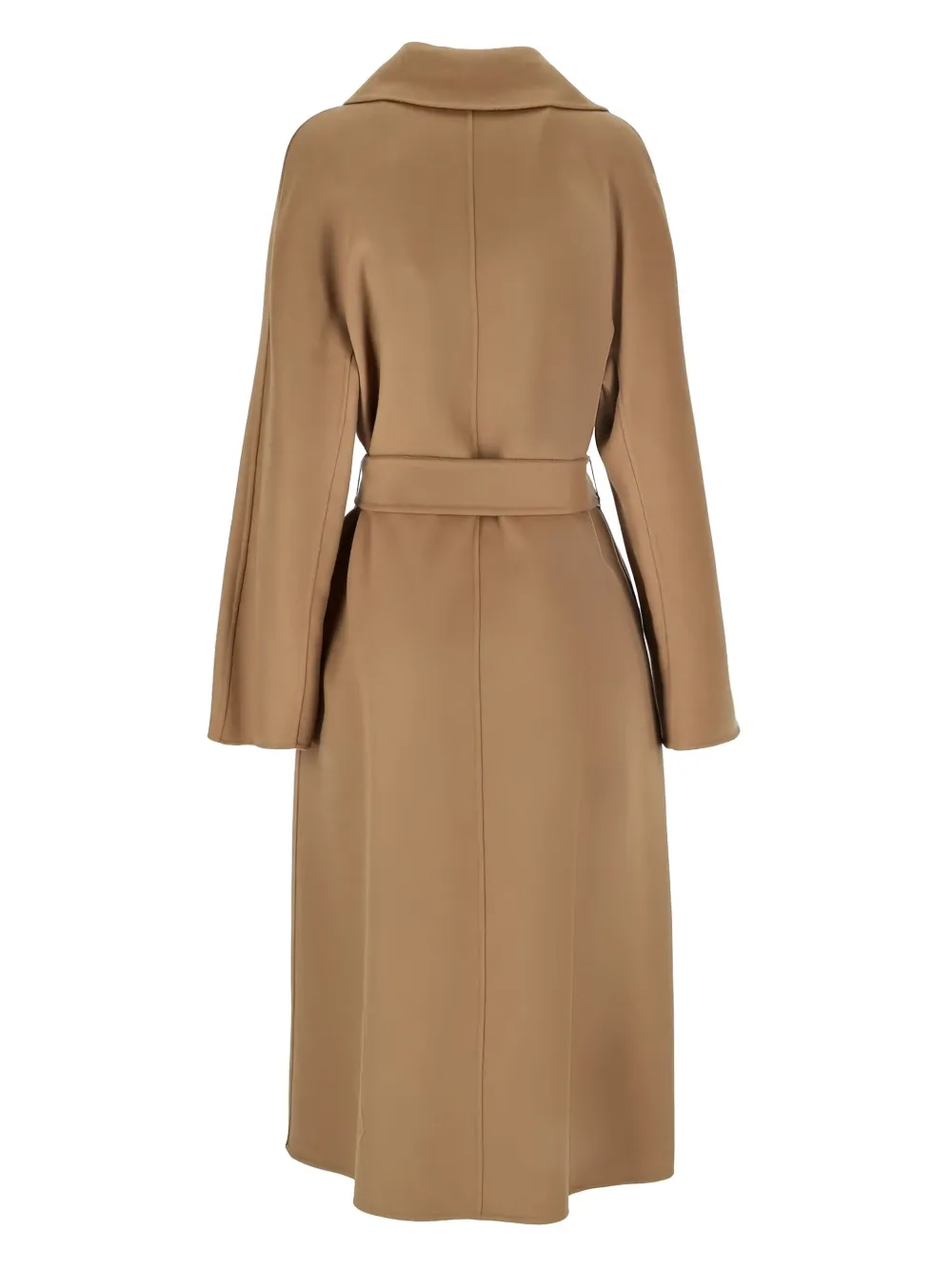 Max Mara Belted Wrap Coat In Brown