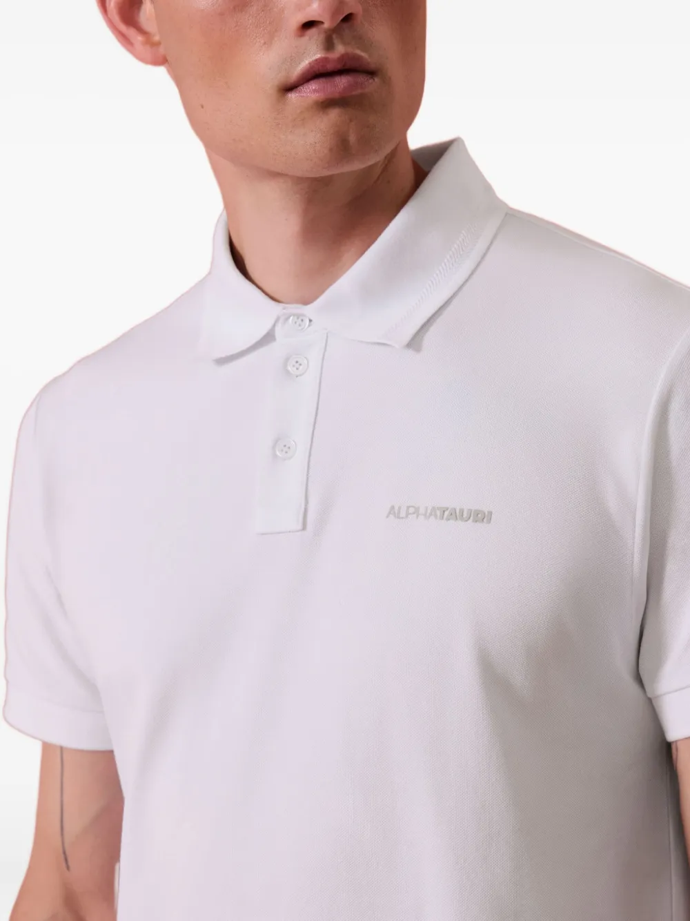 Alphatauri Jesh poloshirt met geborduurd logo Wit