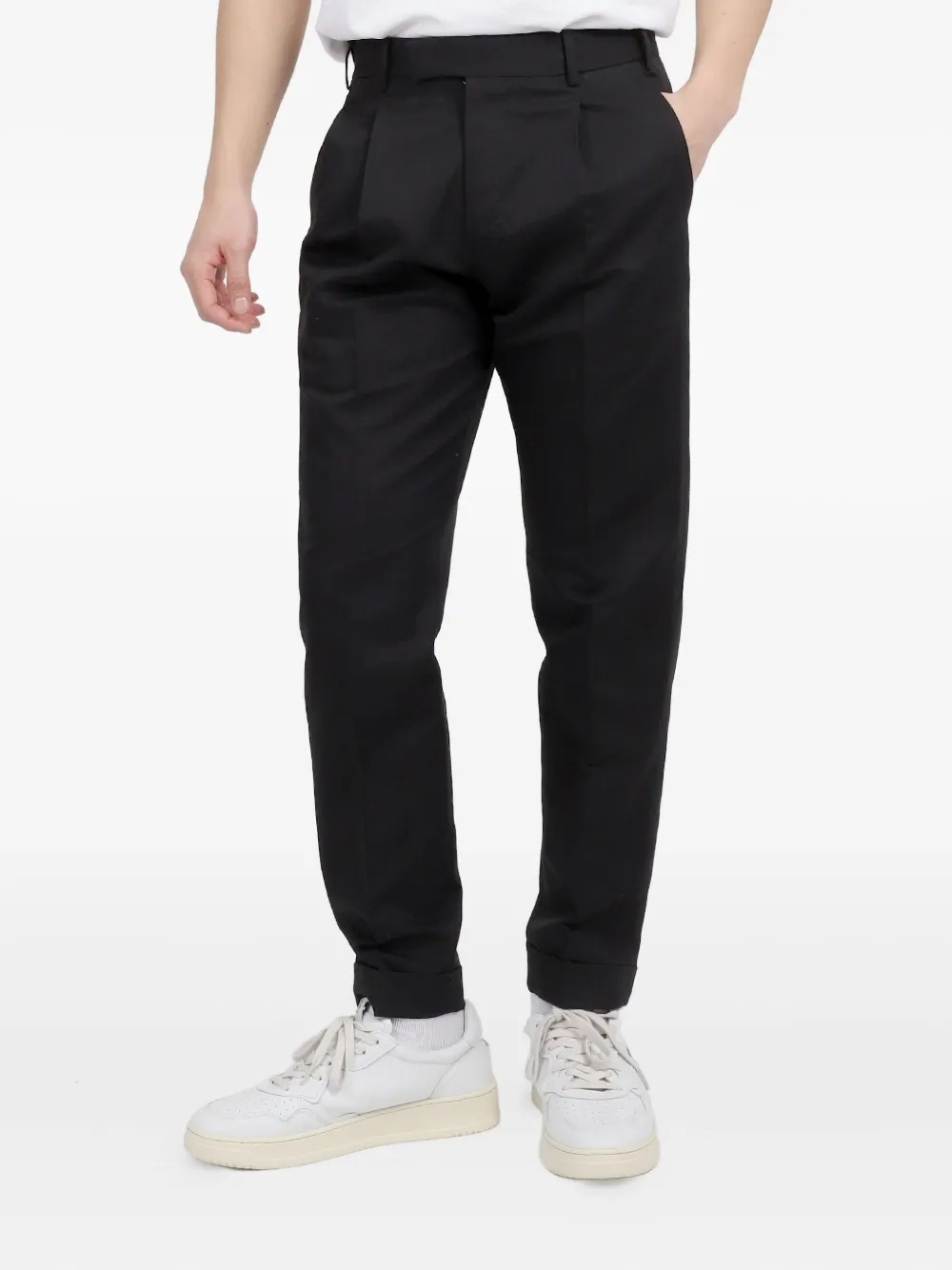 Pt Torino Pleated-pocket Trousers In Black