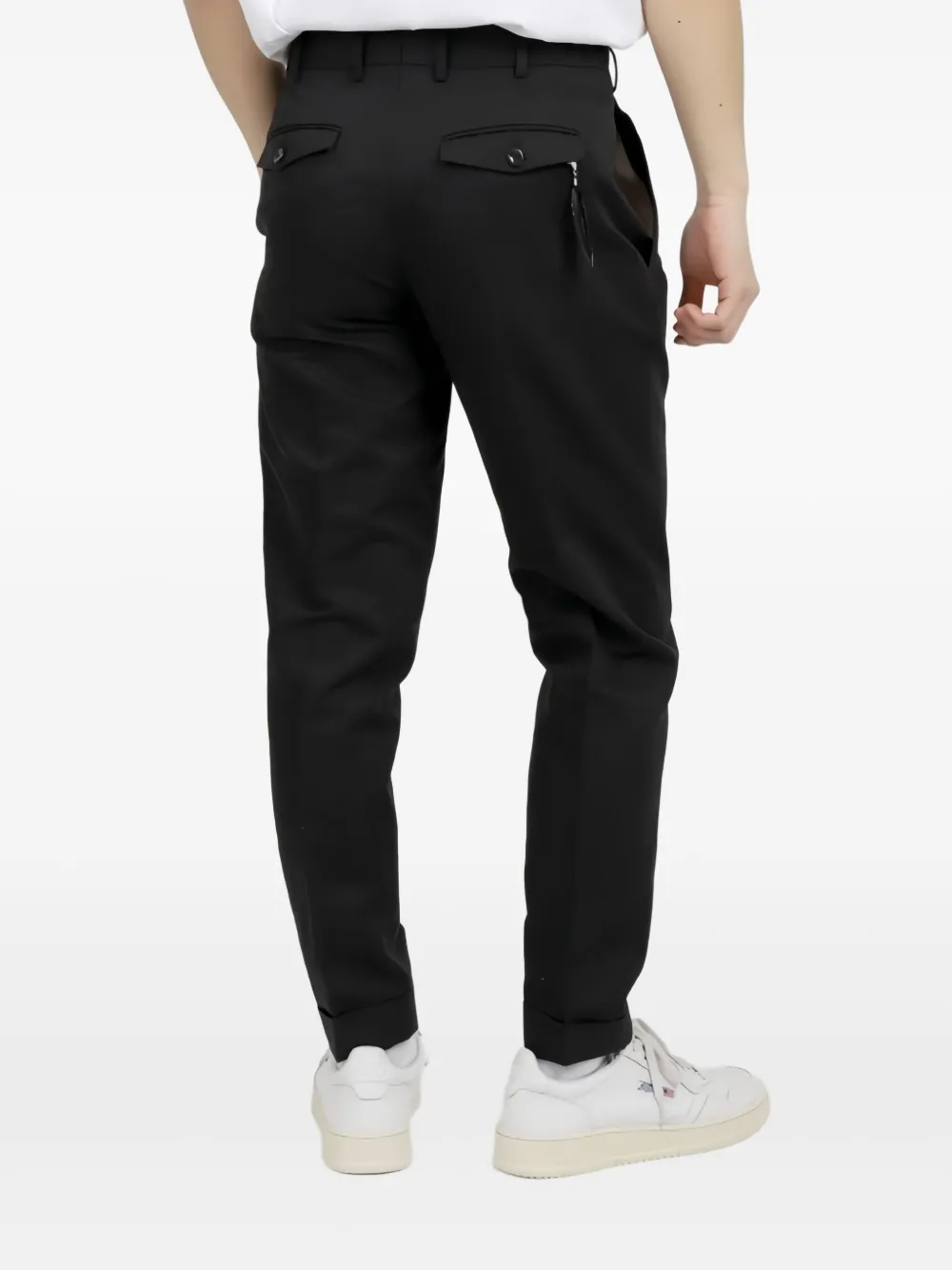PT Torino Broek met geplooide zak - Zwart