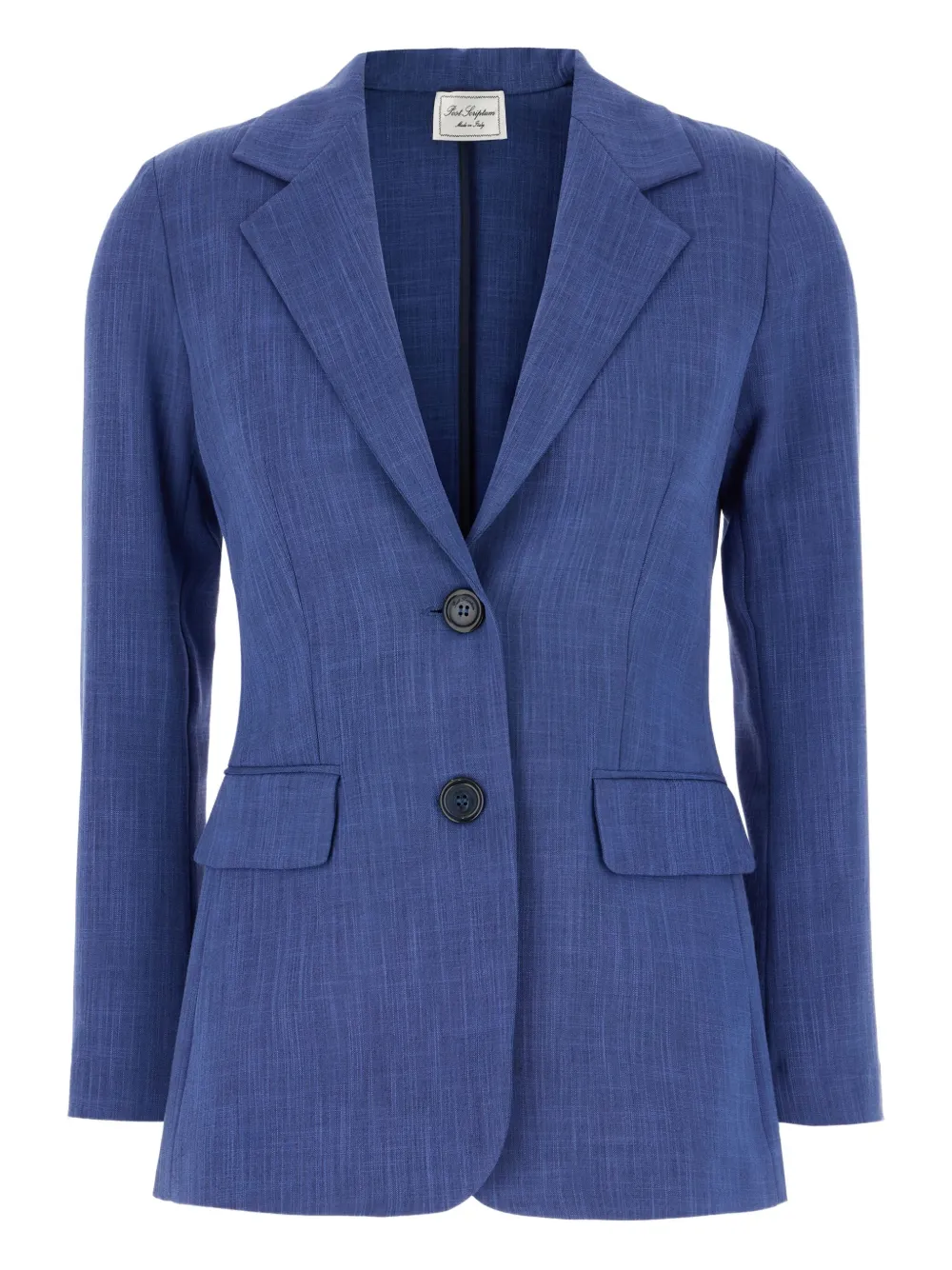 Post Scriptum Two-button Linen Blazer In Blue