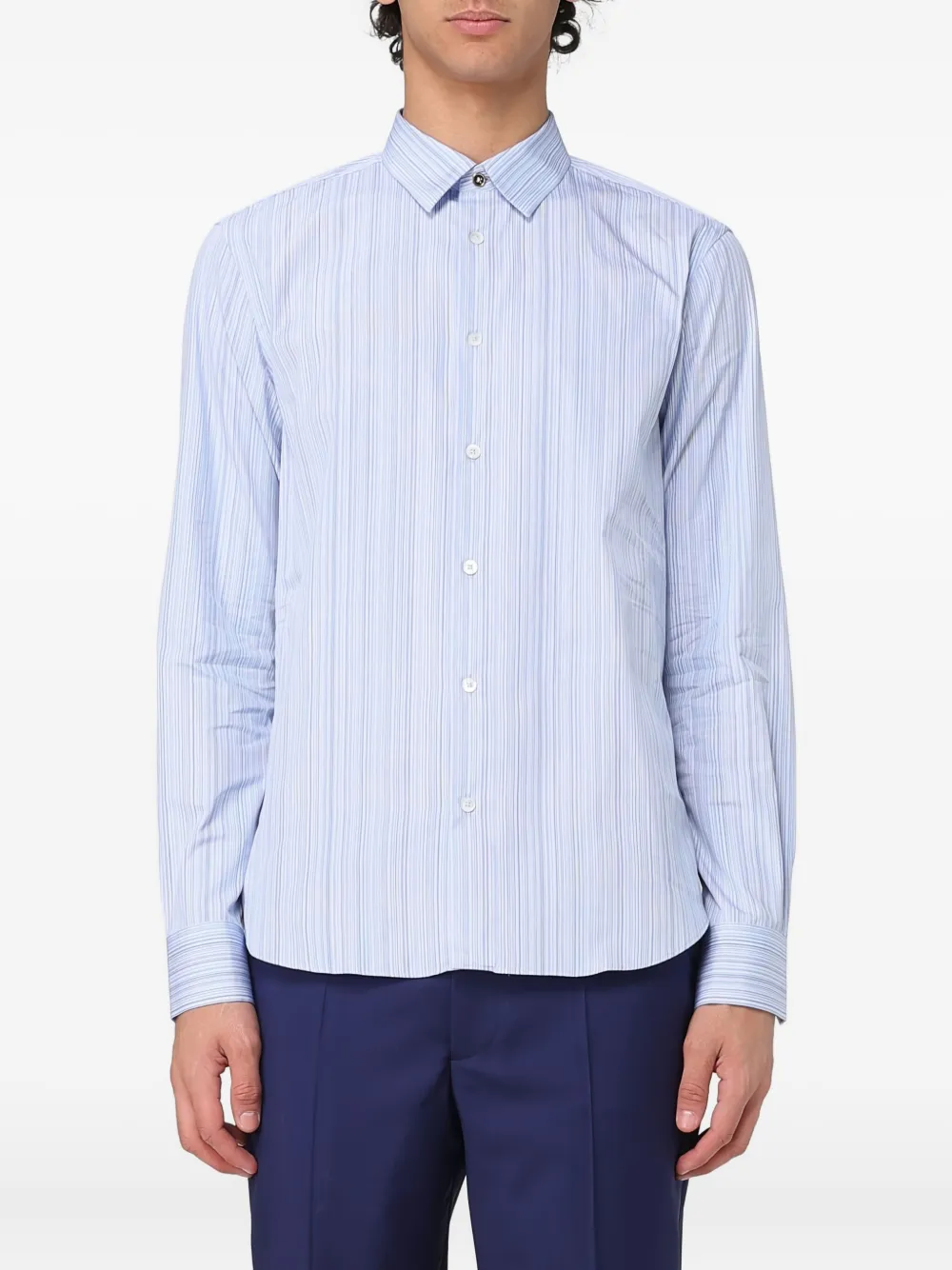 Paul Smith ストライプ ロングスリーブシャツ - ブルー Paul Smith ストライプ ロングスリーブシャツ - ブルー