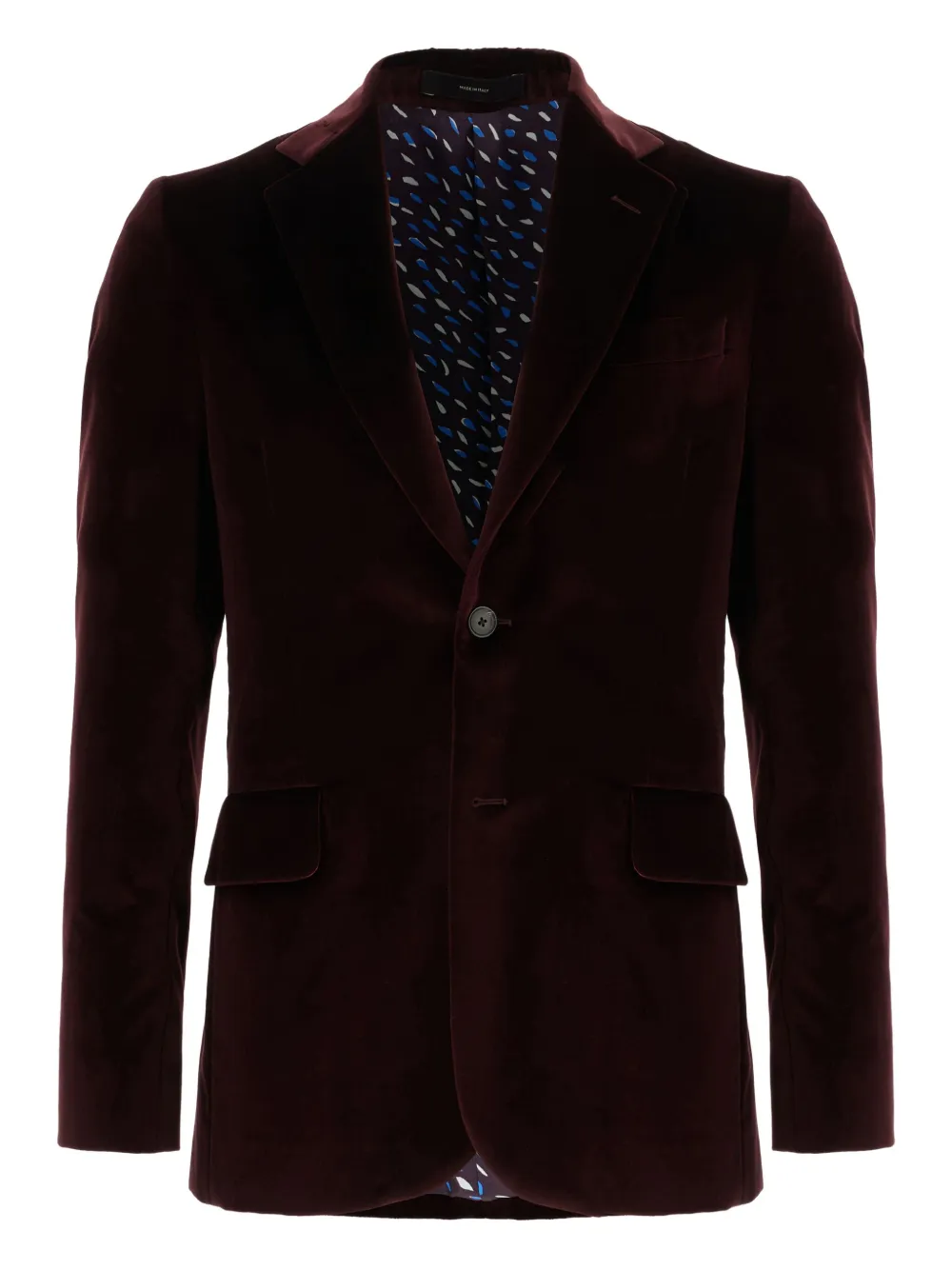 Paul Smith velvet two-button blazer Rood