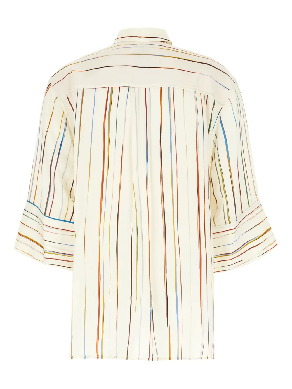 Paul Smith Signature Stripe blouse met korte mouwen Beige