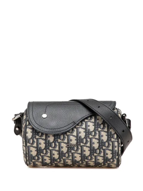 Christian Dior Pre-Owned 2022 Mini Oblique Canvas Roller Saddle Bag satchel