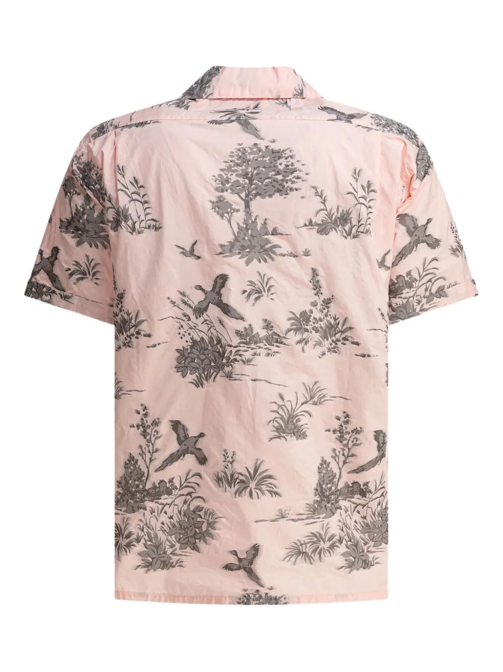  Beams Plus Bird-print Pocket Shirt - Pink 
