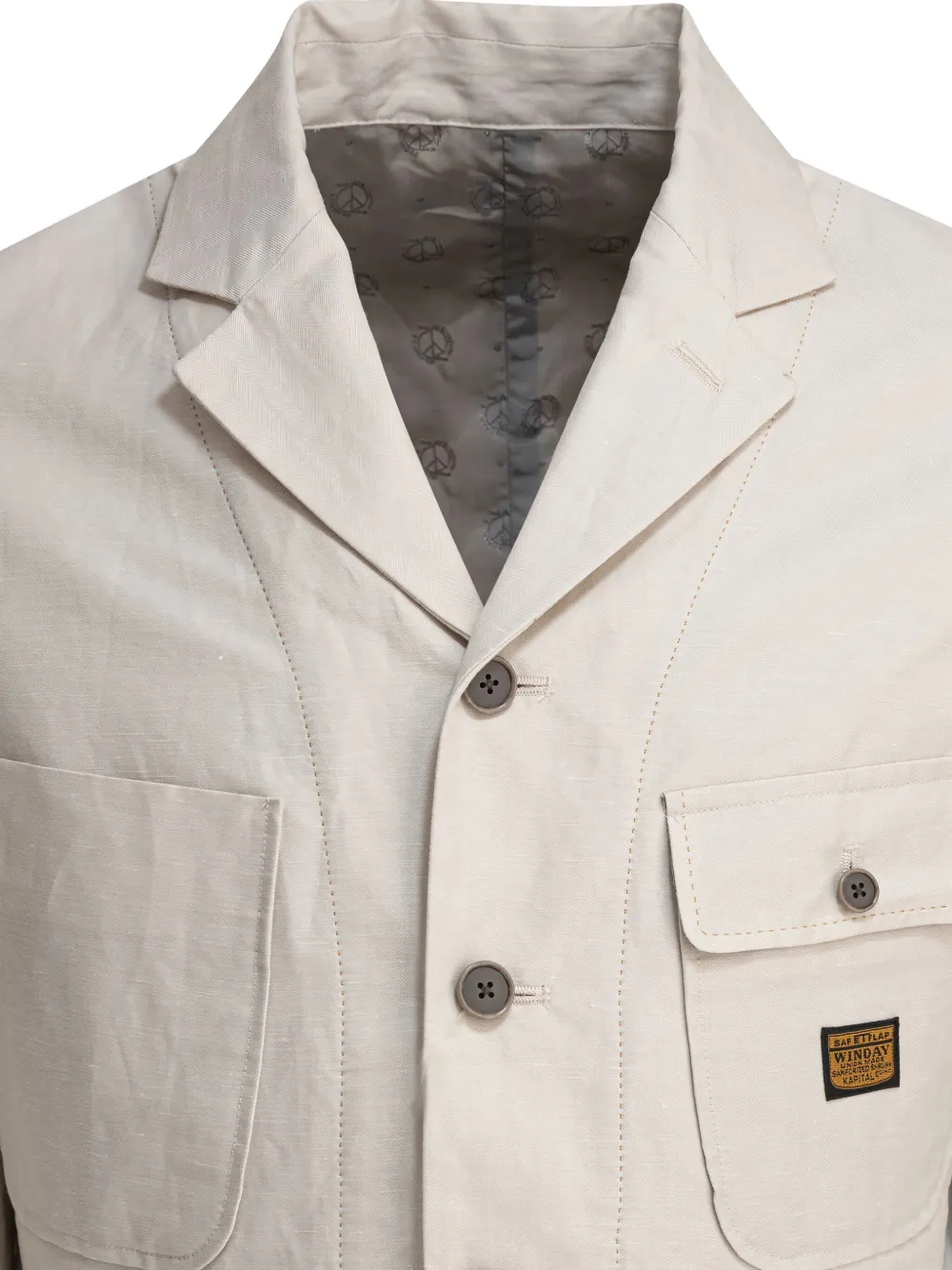 KAPITAL Jack met opgestikte zak Beige