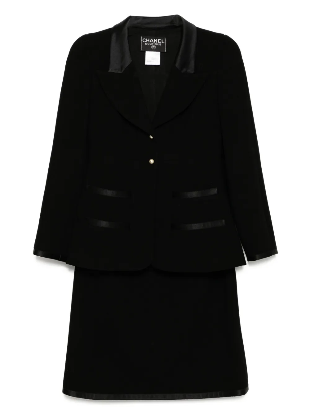 CHANEL Pre-Owned 1997 setup suit jacket skirt | Black | Image 1
