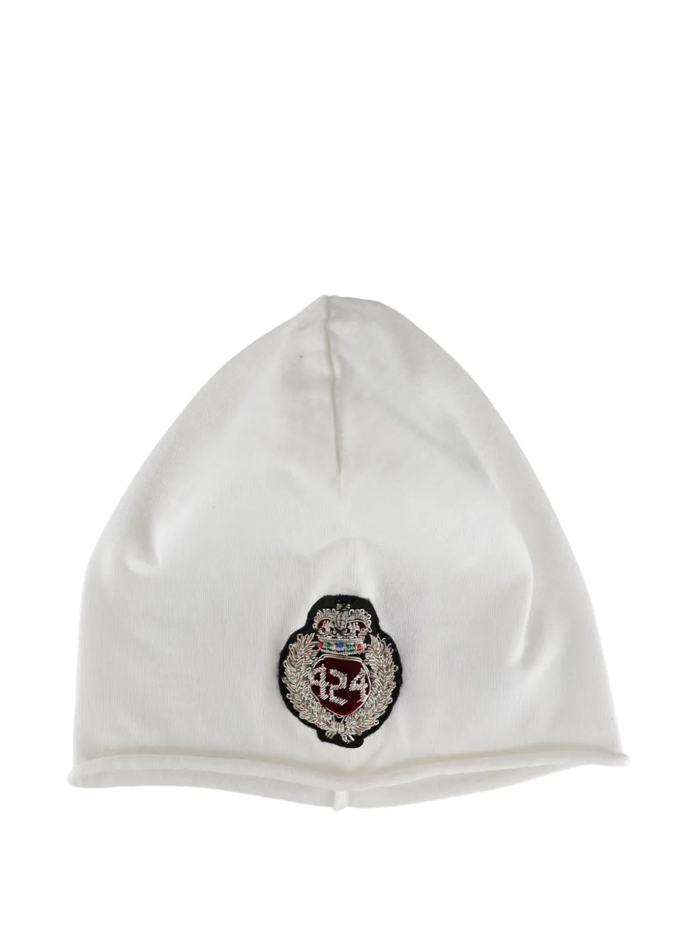 424 embroidered-emblem beanie Wit
