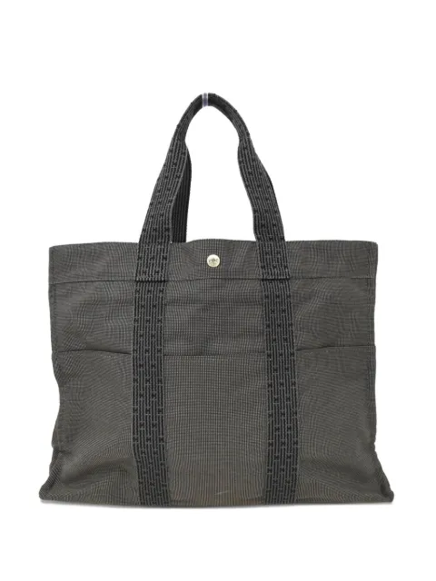 Hermès Pre-Owned 1990-2000s Herline GM striped canvas tote bag