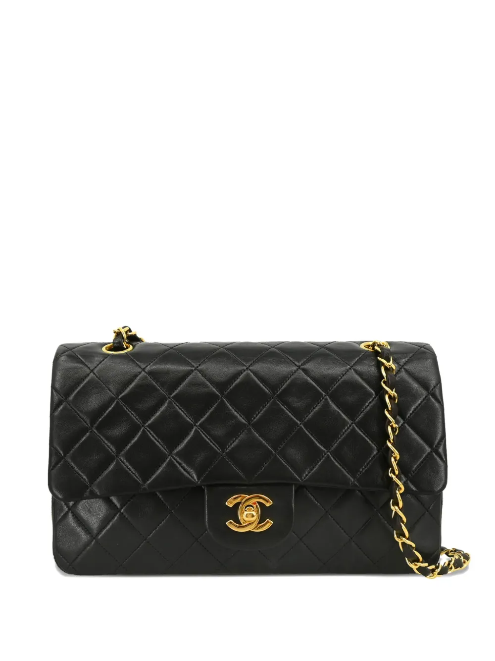 CHANEL Pre-Owned 1997 ダブルフラップ ショルダーバッグ - ブラック CHANEL Pre-Owned 1997 ダブルフラップ ショルダーバッグ - ブラック