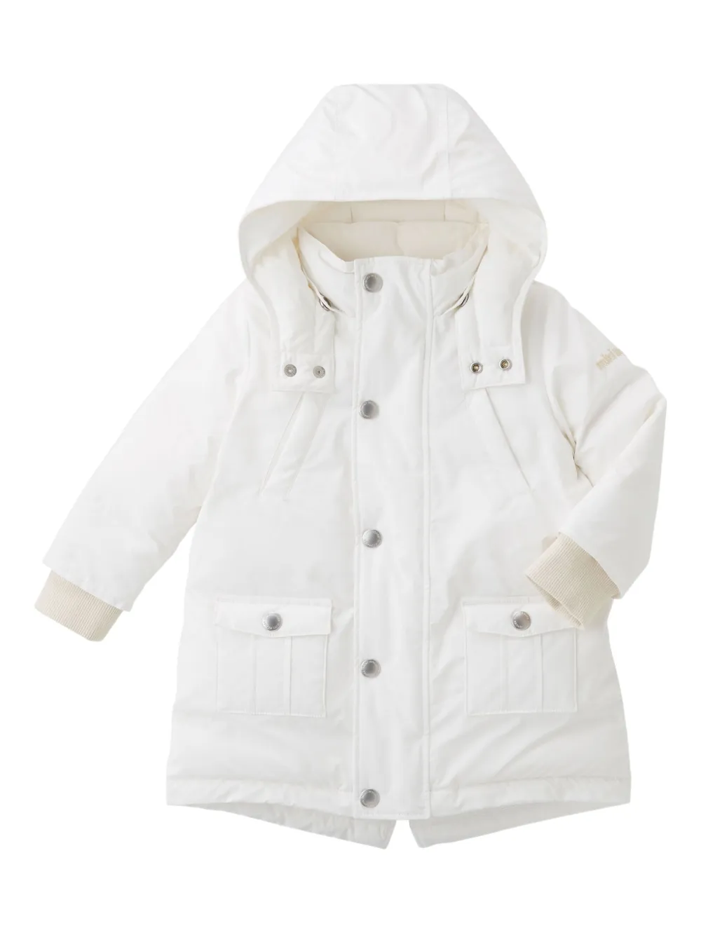 Miki House hooded puffer jacket Wit