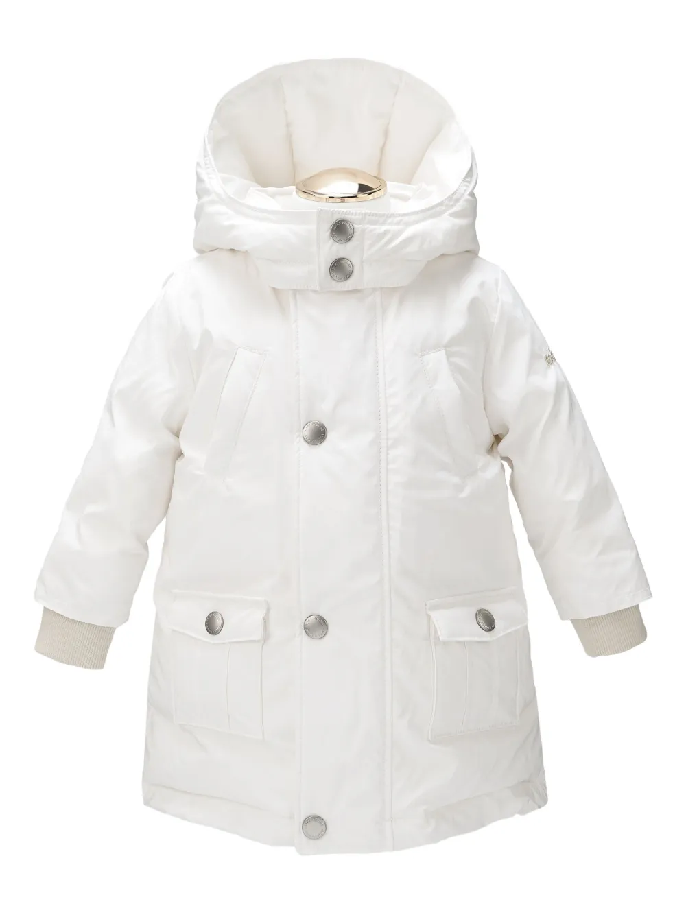 Miki House hooded puffer jacket Wit