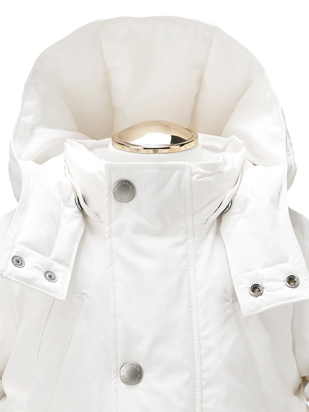 Miki House hooded puffer jacket Wit
