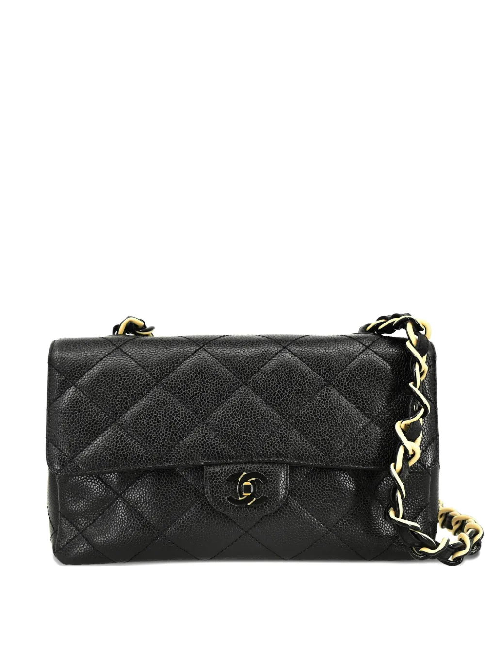 CHANEL Pre-Owned 1997 シングルフラップ ショルダーバッグ - ブラック CHANEL Pre-Owned 1997 シングルフラップ ショルダーバッグ - ブラック