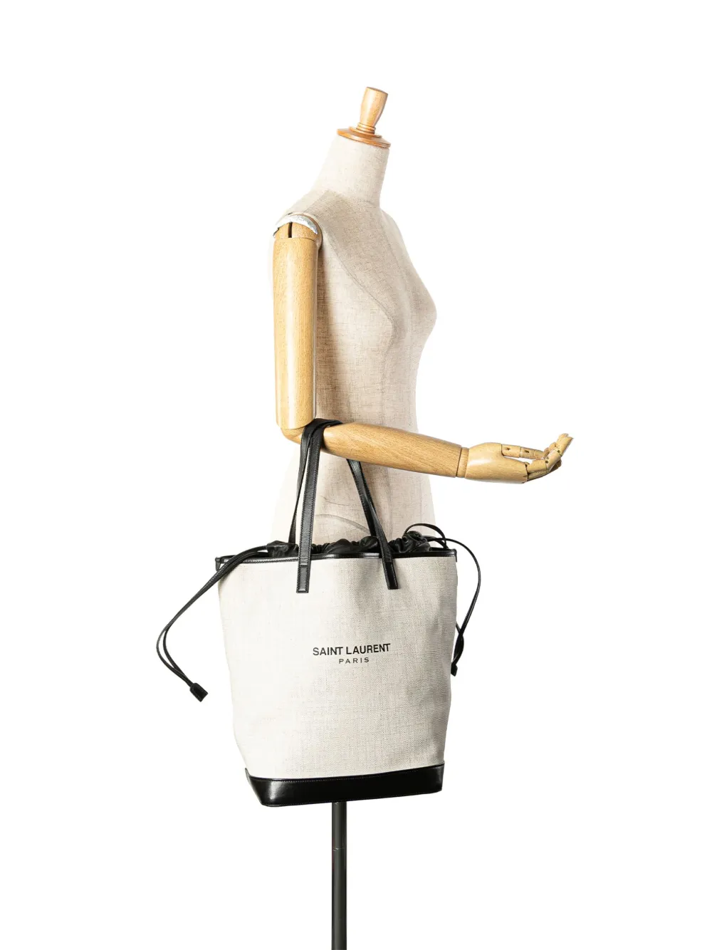Saint Laurent Pre-Owned 2018 Canvas Teddy Drawstring Shopping tote bag | Pre-Owned | Image 2