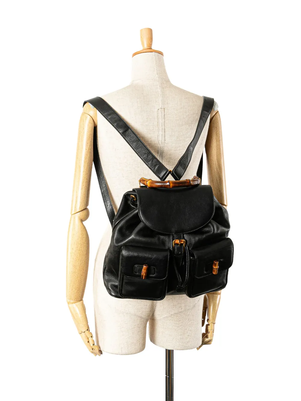 Gucci Pre-Owned 2000-2015 Calfskin Bamboo Drawstring backpack | Pre-owned | Image 2