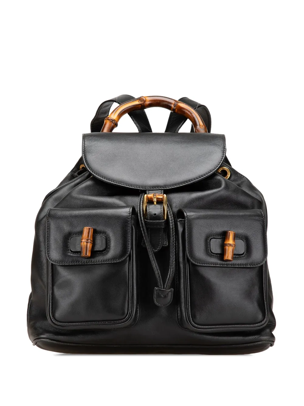 Gucci Pre-Owned 2000-2015 Calfskin Bamboo Drawstring backpack | noir | Image 1