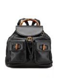 Gucci Pre-Owned 2000-2015 Calfskin Bamboo Drawstring backpack - Black