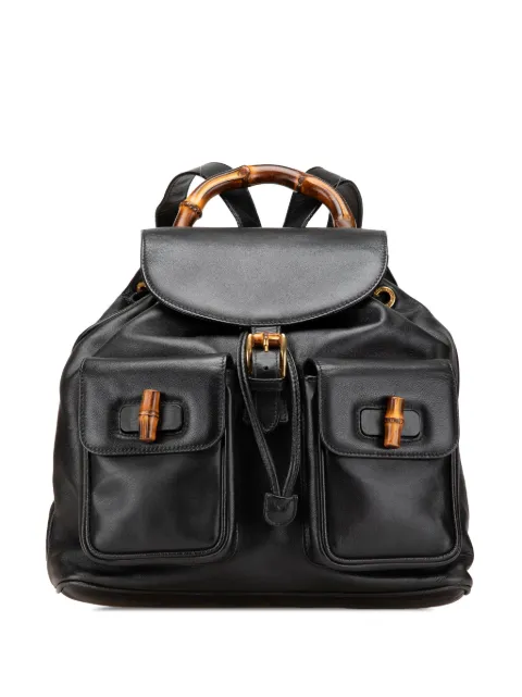 Gucci Pre-Owned 2000-2015 Calfskin Bamboo Drawstring backpack