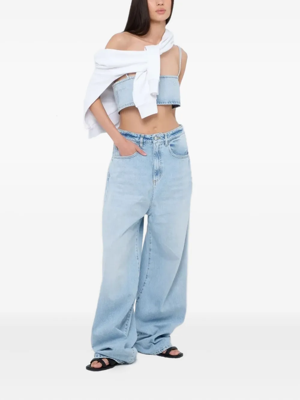 ICON DENIM Coco wide-leg jeans - Blauw