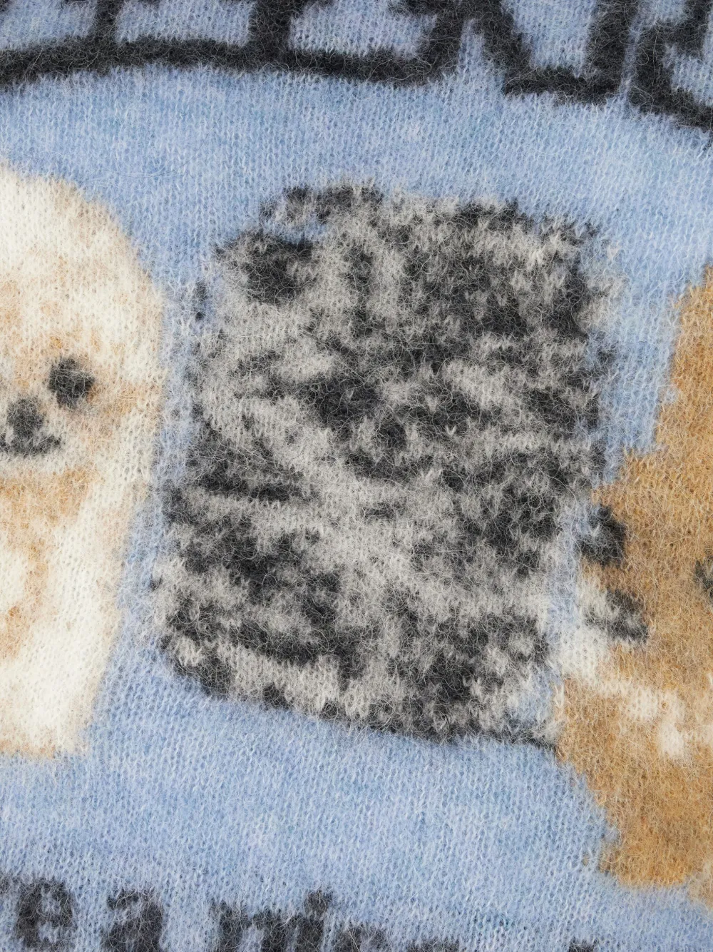 GANNI Wollen trui met korte mouwen Blauw