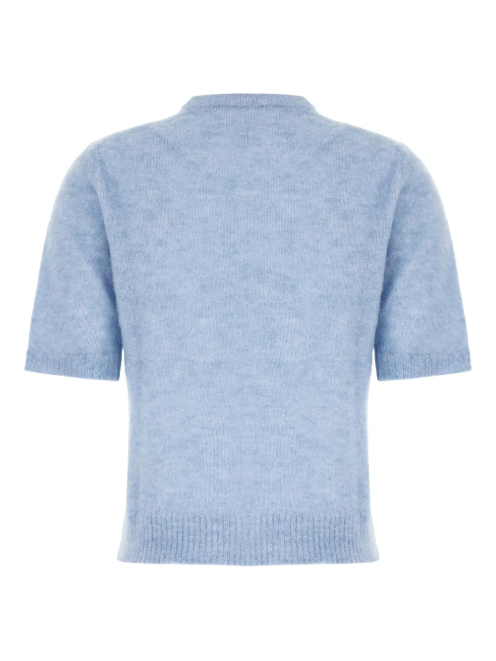 GANNI Wollen trui met korte mouwen Blauw