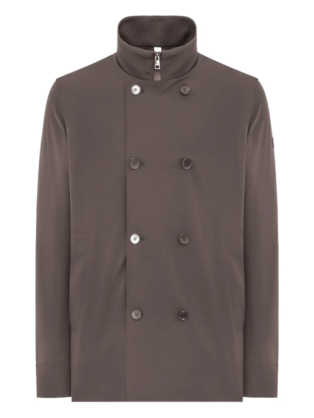 Duno zip-fastening double-breasted coat | Brown | Image 1