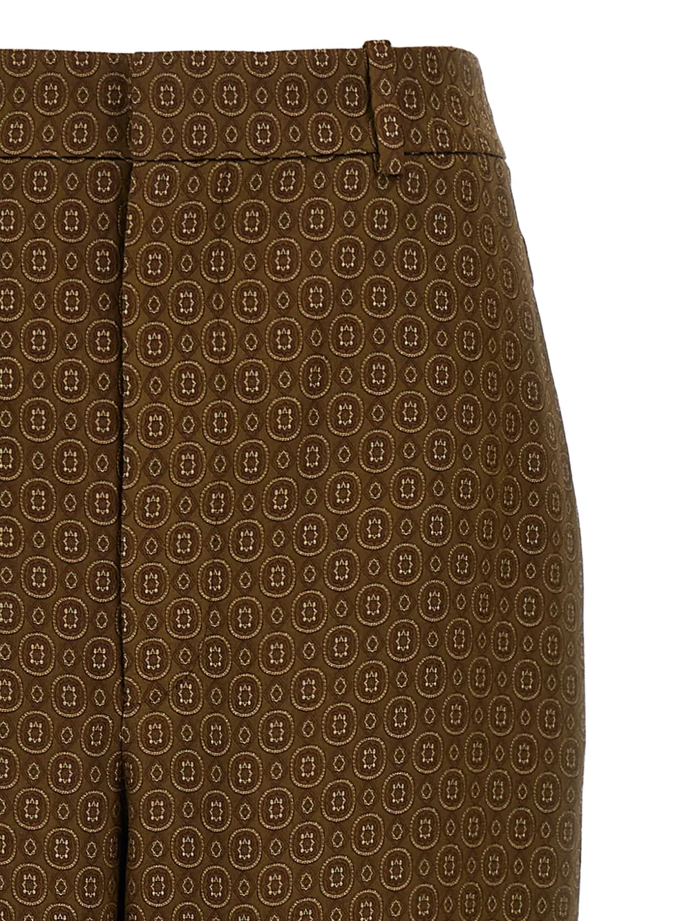 Saint Laurent Medaglioni broek met jacquard Bruin