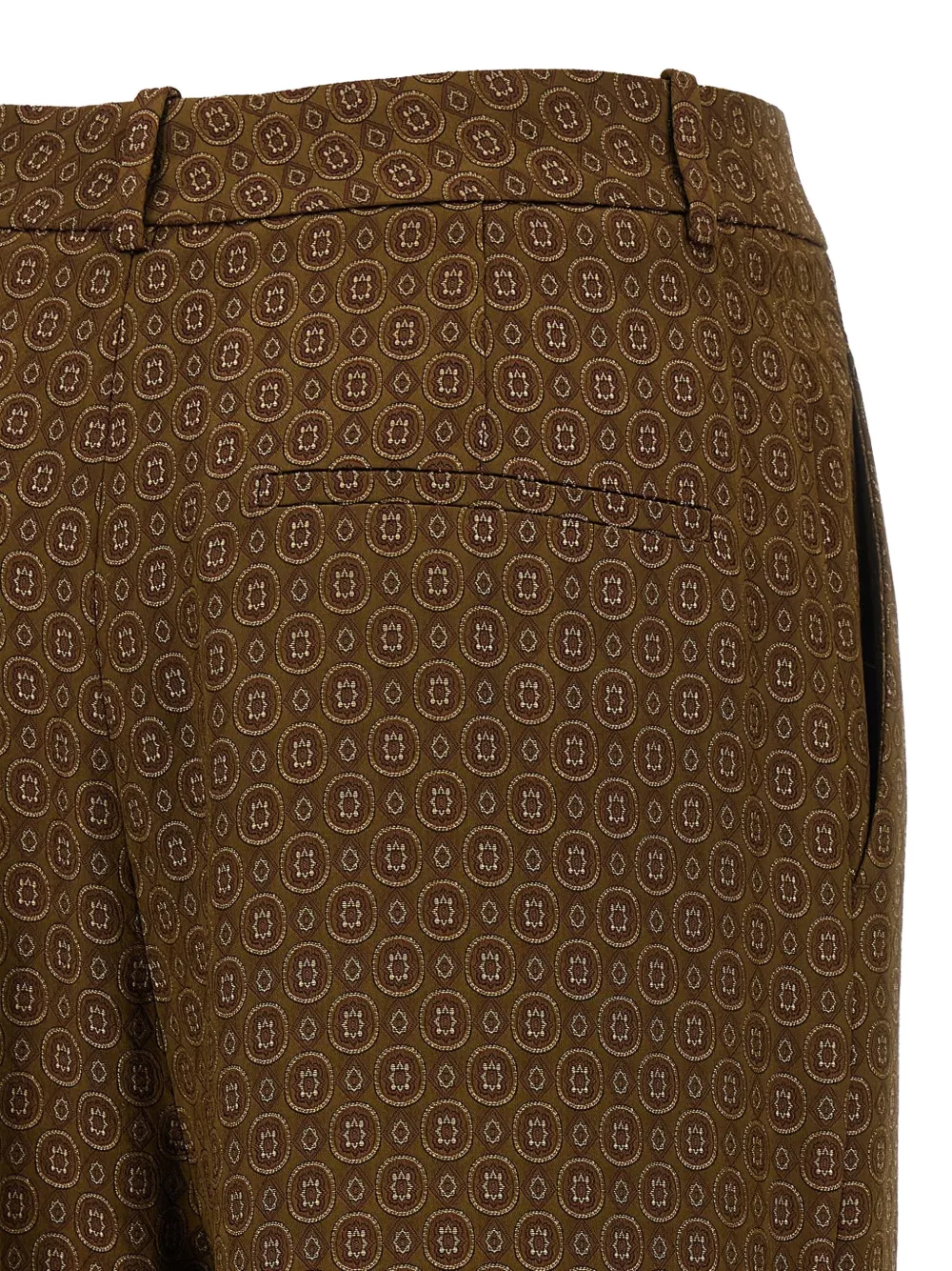 Saint Laurent Medaglioni broek met jacquard Bruin