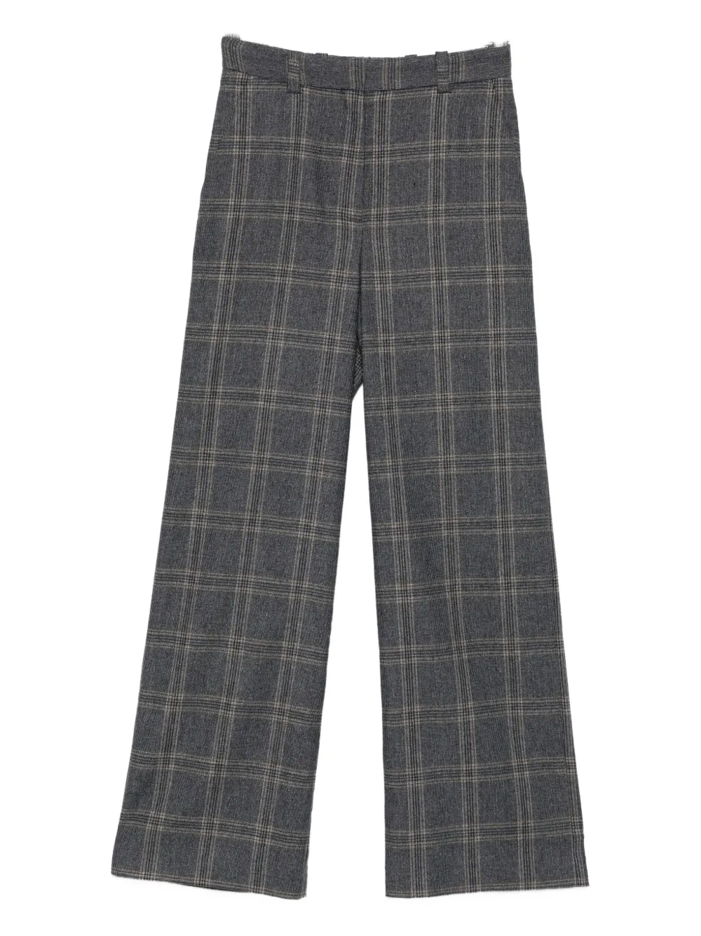 Maje Checked Tailored Trousers In Gray
