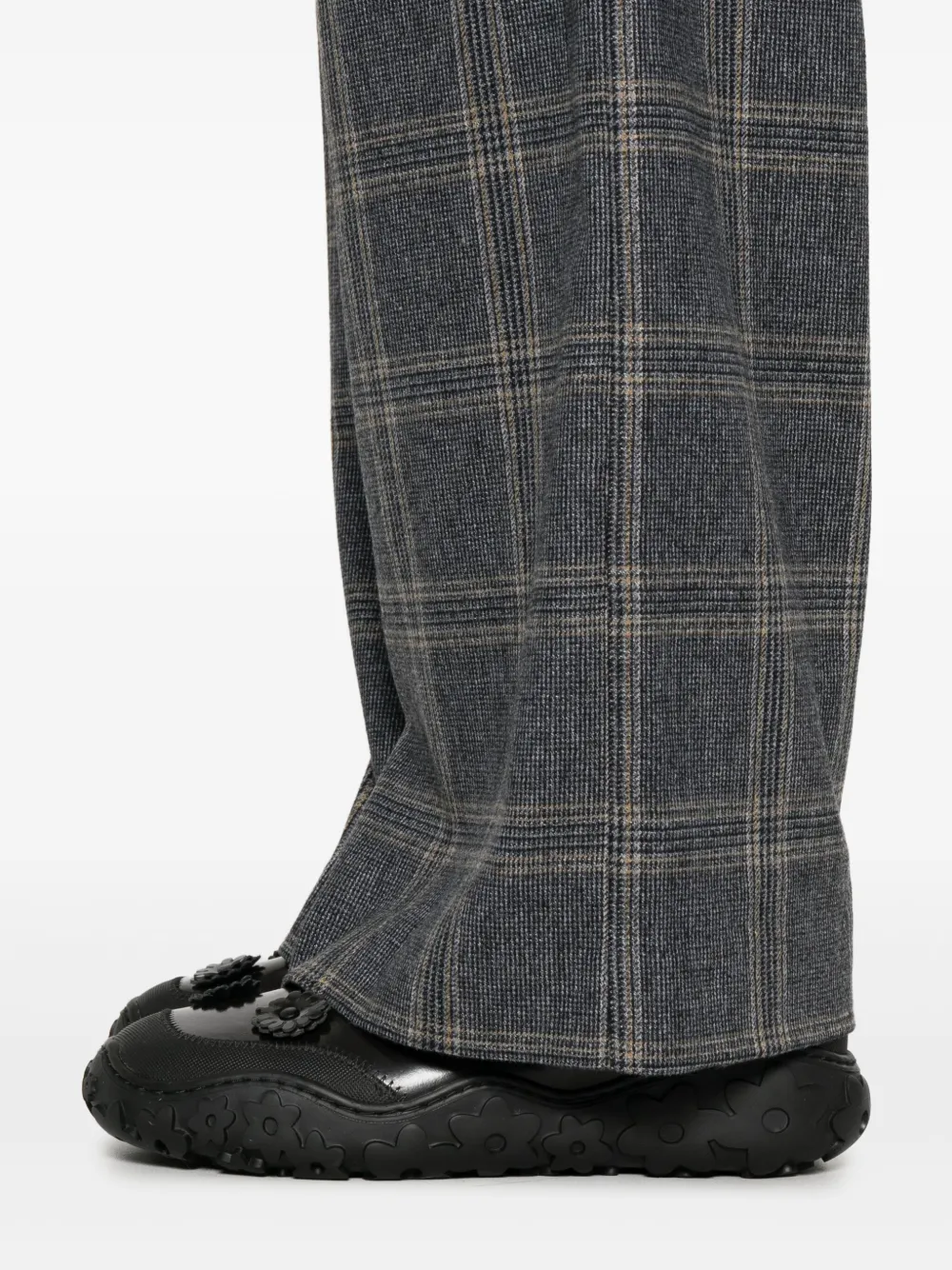 Maje Geruite pantalon Grijs