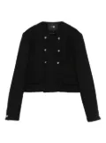 Maje double-breasted cropped blazer - Black