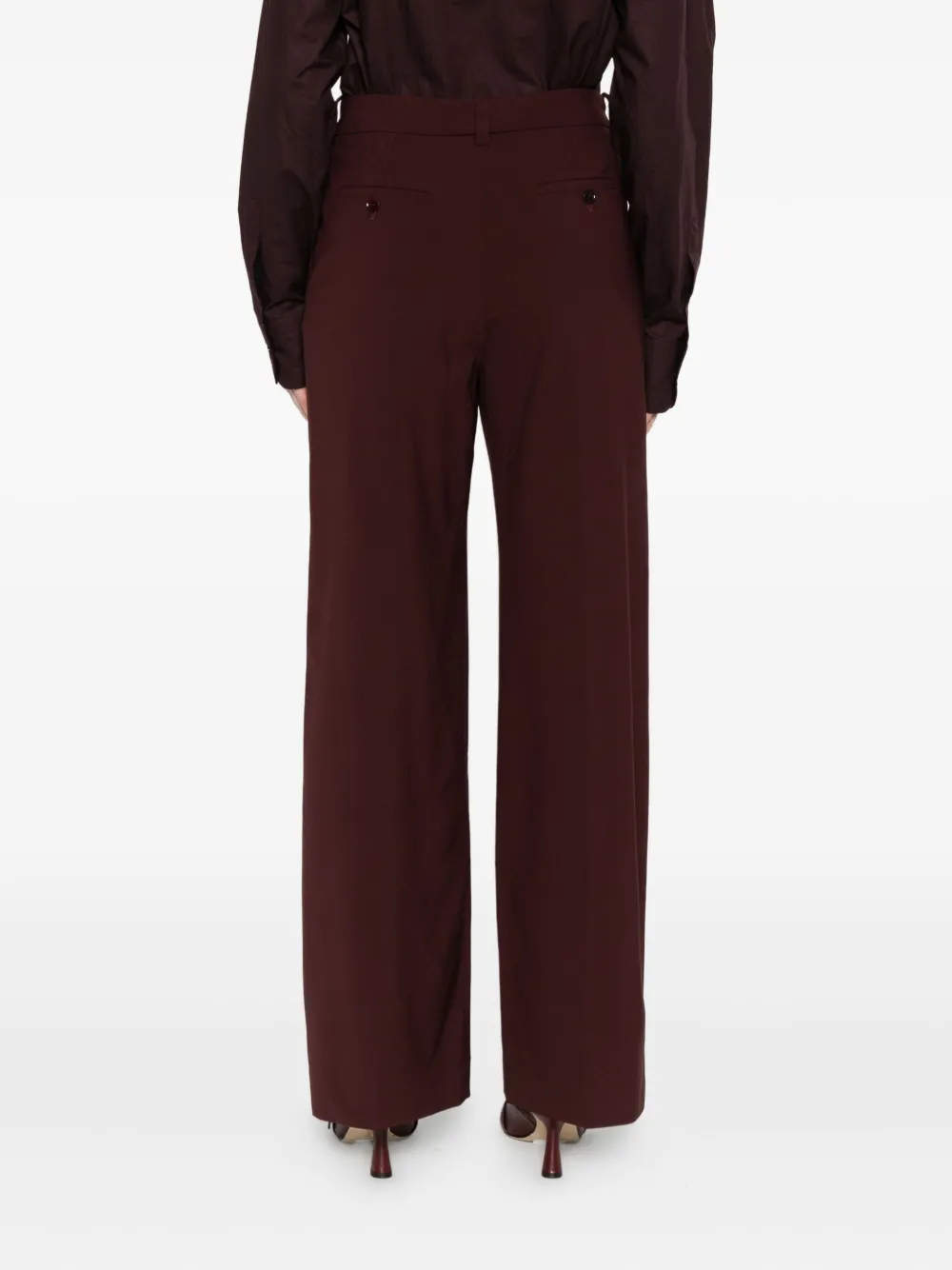 Maje Straight plooibroek Rood