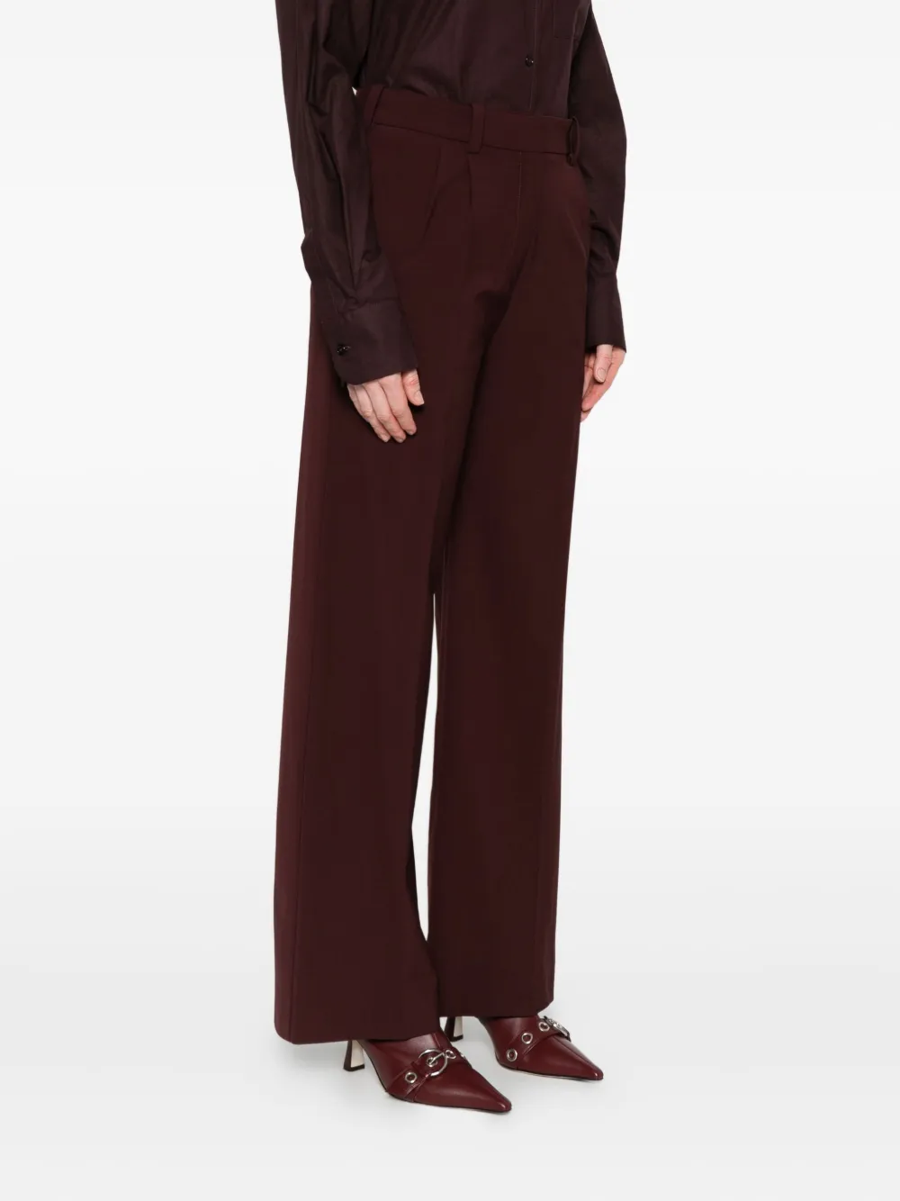 Maje Straight plooibroek Rood