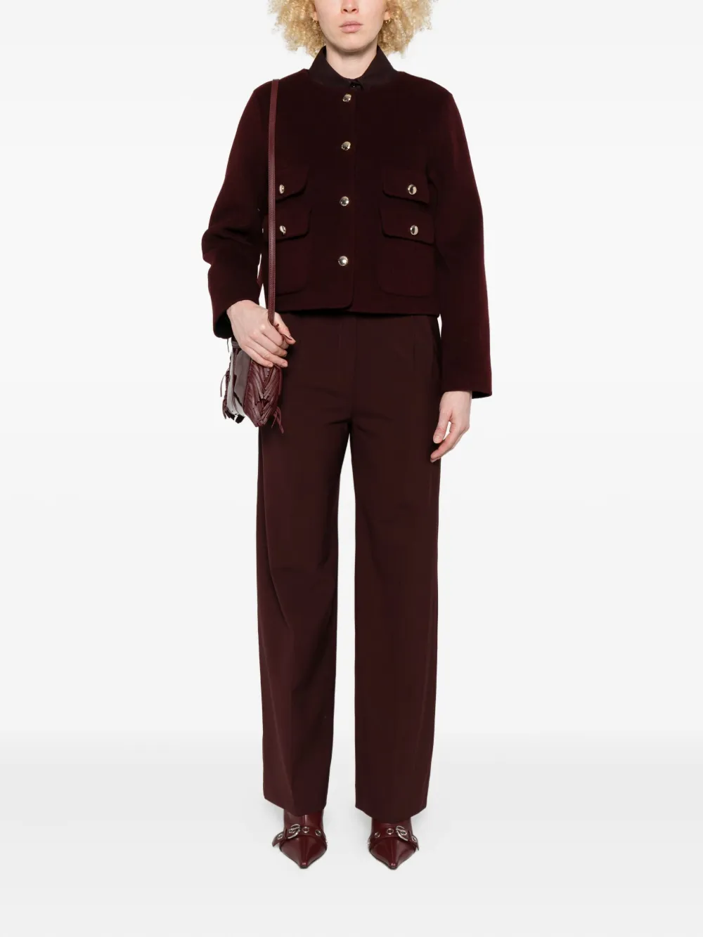 Maje Straight plooibroek - Rood
