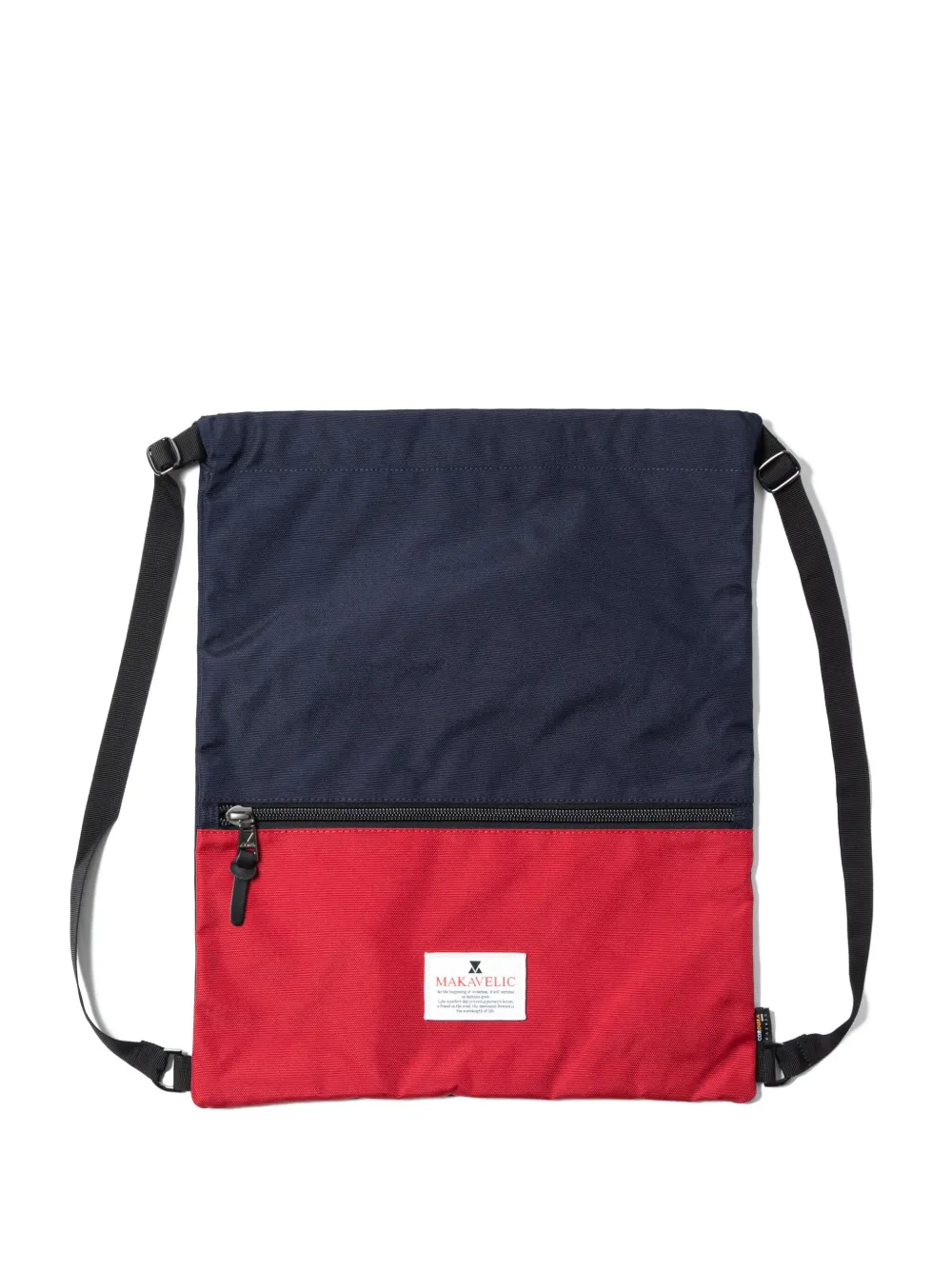Makavelic drawstring two-tone backpack | Blue | Image 1