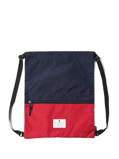 Makavelic drawstring two-tone backpack