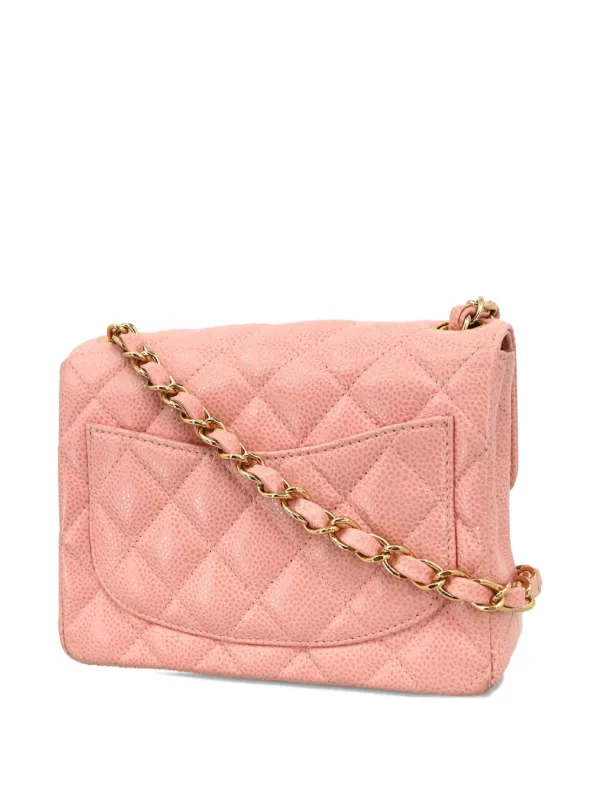CHANEL Pre-Owned 2003 Mini Classic Flap Shoulder Bag Pink FARFETCH PH