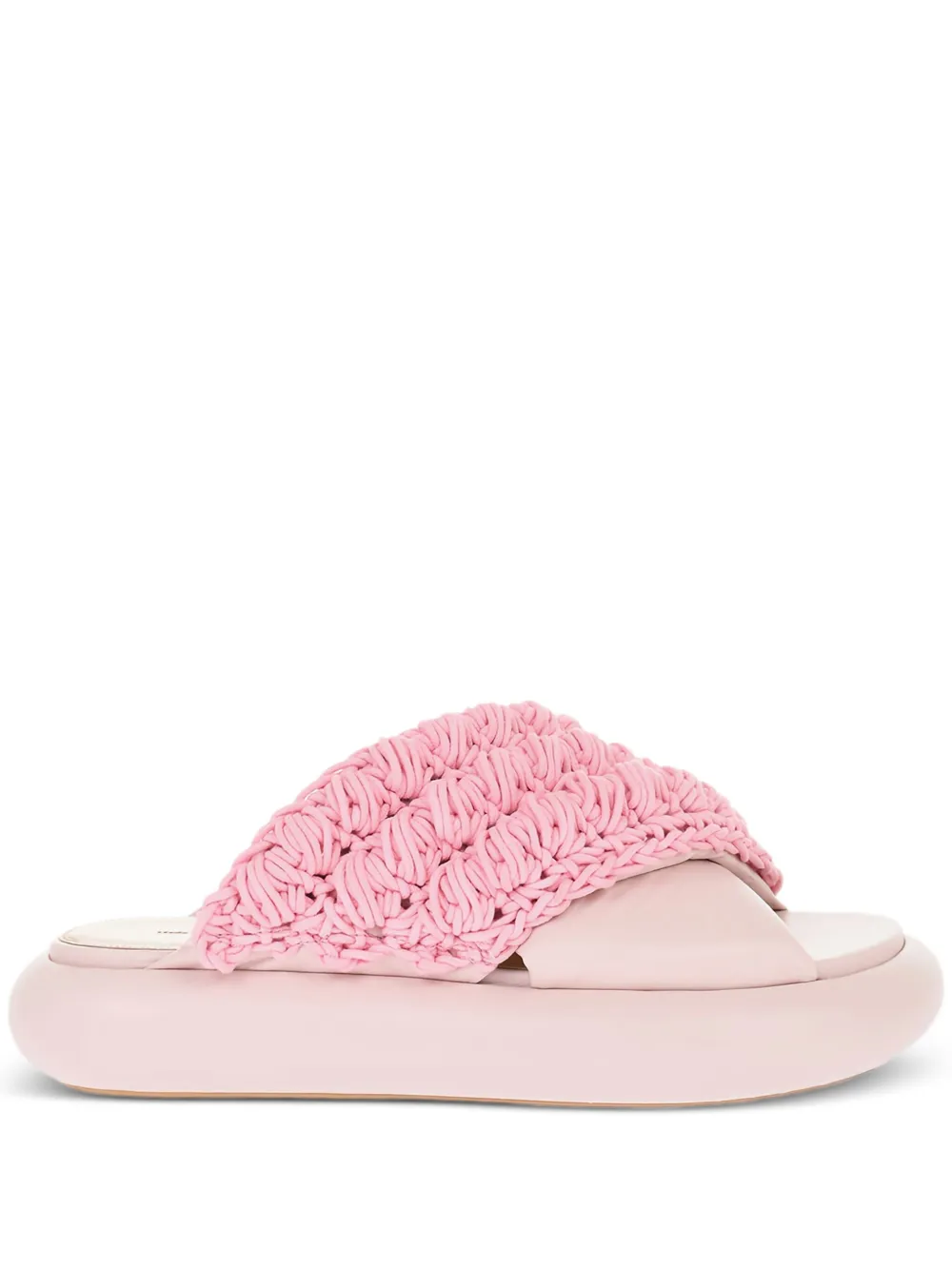 JW Anderson crossover-strap leather plaftorm slides | Pink | Image 1
