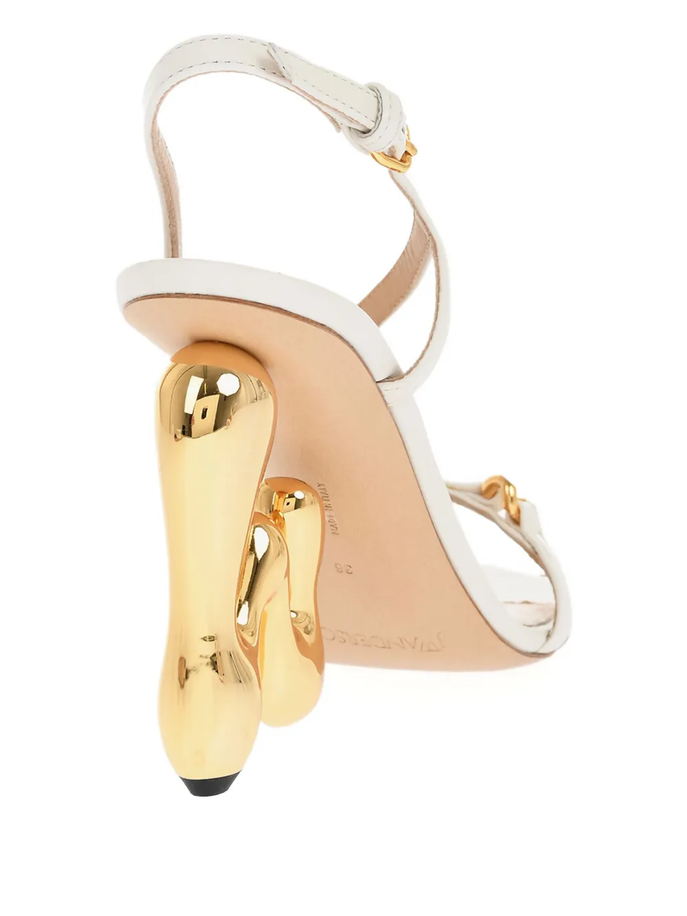 JW Anderson 100mm leather heeled sandals White