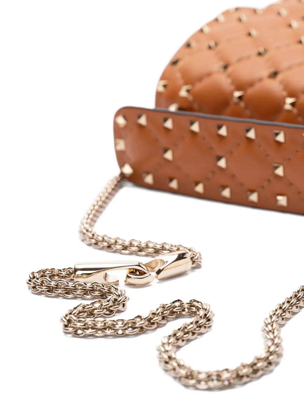 Valentino Garavani Rockstud Spike quilted shoulder bag Bruin