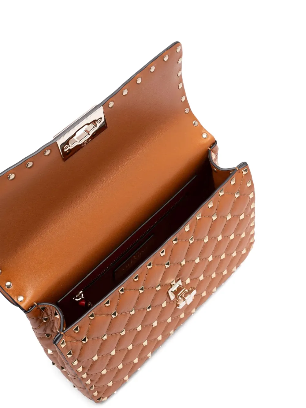 Valentino Garavani Rockstud Spike quilted shoulder bag Bruin