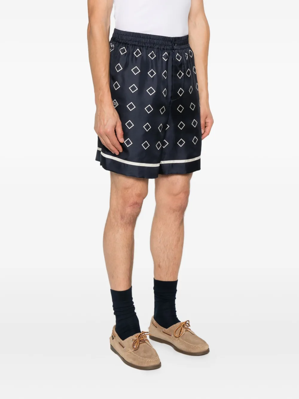 Valentino Garavani Shorts met geometrische print Blauw
