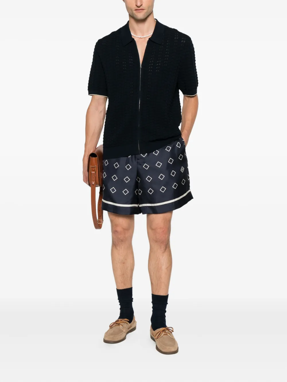 Valentino Garavani Shorts met geometrische print Blauw